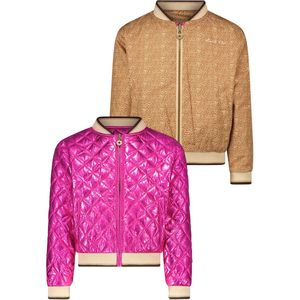 Like Flo - F502-5201 - Meisjes Jas - Metallic - Reversible met All-Over Print