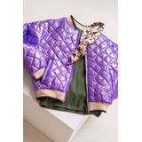 Jas - Reversible Bomber - Metallic - Effen - Borduur