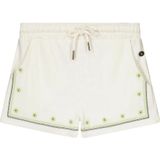 Like Flo - Young - Korte Broek - Offwhite/Groen - 100% Katoen, Elastische Tailleband, Verstelbare Taille