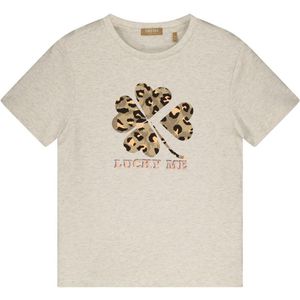 Like Flo Young - T-shirt - Ecru - 100% Katoen - Ronde Hals - Korte Mouwen