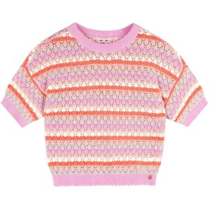 NONO - Keya Crochet Knitted Sweater - Bubblegum - Gebreid