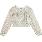 NONO - Blouse - Mintgroen - Multicolor Print - 100% Polyester