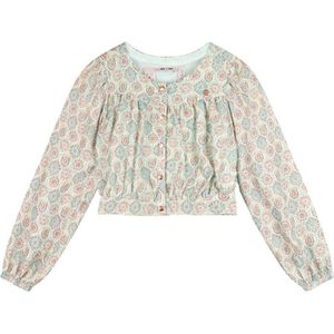 NONO - Blouse - Mintgroen - Multicolor Print - 100% Polyester