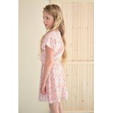 NoNo zomer jurk meisjes - geel - AOP bloemen - Merle