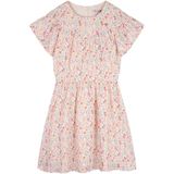 NoNo zomer jurk meisjes - geel - AOP bloemen - Merle