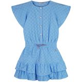 NONO - Siggy - Midi-jurk - Hemelsblauw - Katoen - Korte Mouwen