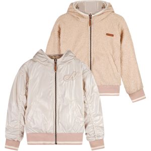 NoNo Zomerjas Meisjes - Ivoor Wit - Reversibel met Capuchon