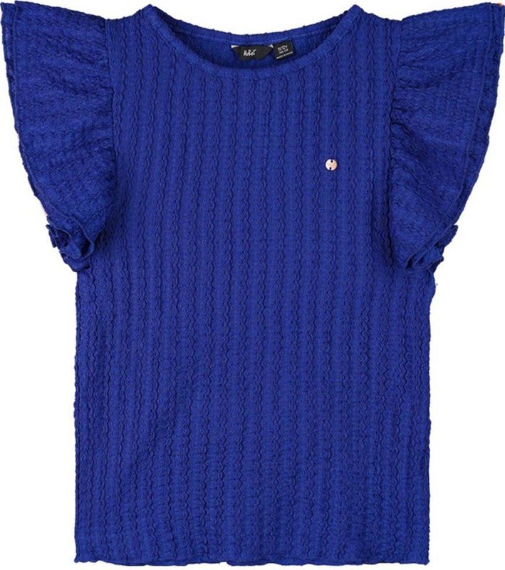 NoBell - Blousetop - Polyester - Ronde Hals - Korte Mouwen - Ruches