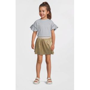 Like Flo - Maud - Jurk - Lichtblauw - Midi Lengte - Korte Mouwen