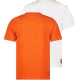 TYGO & vito - Stan - T-shirt - Oranje/Wit - 100% Katoen
