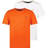 TYGO & vito - Stan - T-shirt - Oranje/Wit - 100% Katoen