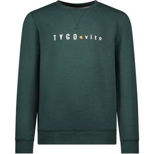 TYGO & vito - - Sweater - Donkergroen - Sweatmateriaal
