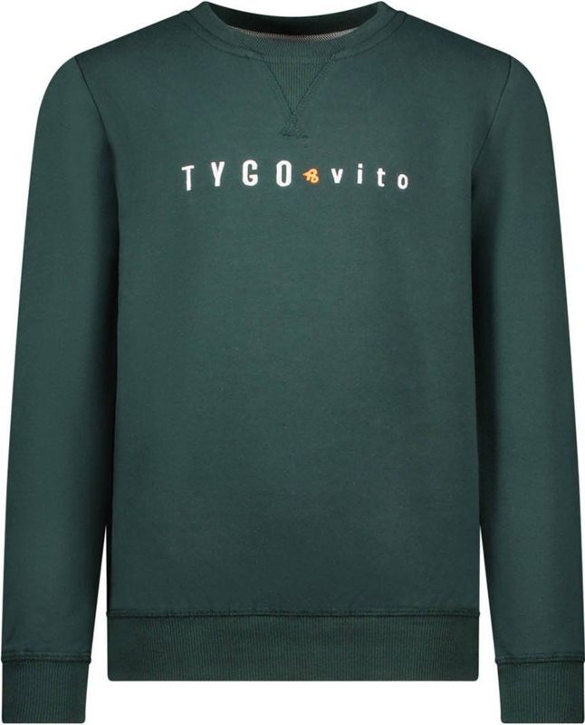 TYGO & vito - - Sweater - Donkergroen - Sweatmateriaal