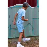 TYGO & vito Regular Sweatshort - Lichtblauw - Katoen