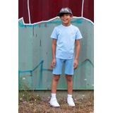 TYGO & vito Regular Sweatshort - Lichtblauw - Katoen