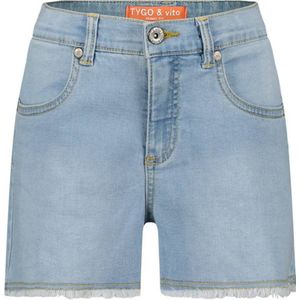 TYGO & vito - Korte Broek - Licht Blauw - Katoen Polyester Elastaan