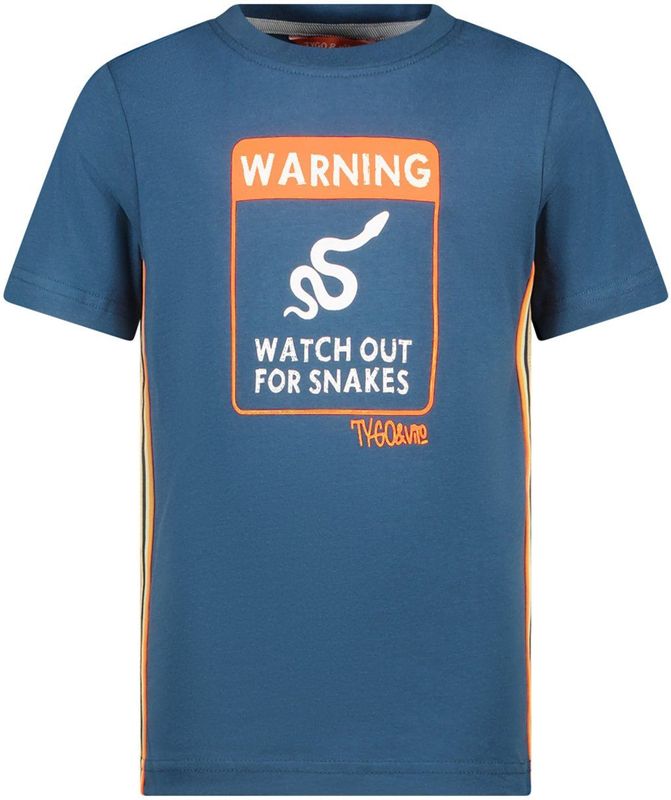 TYGO & Vito - T-shirt - Blauw - 100% Katoen - Korte Mouwen