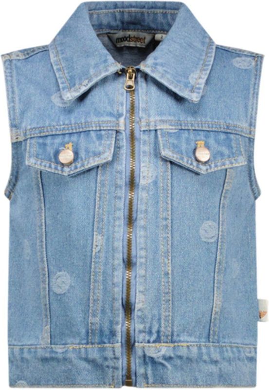 Moodstreet - Mouwloos Gilet - Lichtblauw - 100% Katoen