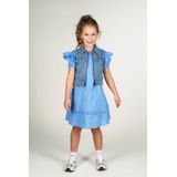 Moodstreet - DORIS - A-lijn Jurk - Hemelsblauw - 100% Katoen