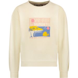 Moodstreet-Meisjes SKY Love for Sunsets sweater-Warm wit