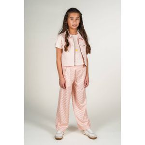 Moodstreet - Meisjesbroek - Zachtroze - Oranje - Loose Fit - Elastische Tailleband