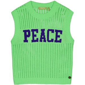 Like Flo Young - Diana - Mouwloze Top - Groen - Gebreid - Acryl