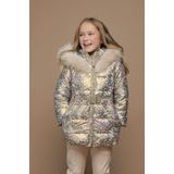 Le Chic - BODETTE C507-5245 - Lange Winterjas - Met Ceintuur - Fake-Fur Rand