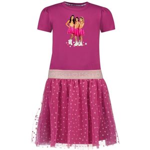 B.NOSY - Jurk - Fuchsia - Meisjes - Jerseyjurken