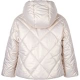 NONO - Button Hooded Short Winter Jacket - Beige - Winterjas