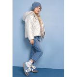 NONO - Button Hooded Short Winter Jacket - Beige - Winterjas