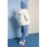 NONO - Button Hooded Short Winter Jacket - Beige - Winterjas