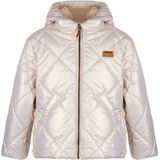 NONO - Button Hooded Short Winter Jacket - Beige - Winterjas