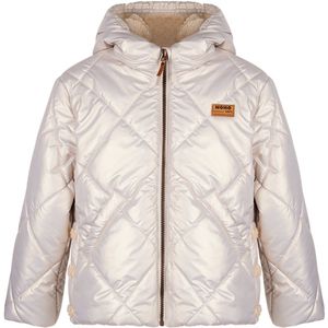 NONO - Button Hooded Short Winter Jacket - Beige - Winterjas