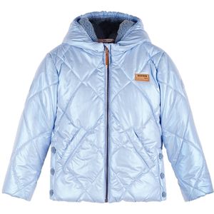 NONO - Button Hooded Short Winter Jacket - Blauw - Jack