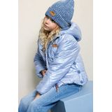 NONO - Button Hooded Short Winter Jacket - Blauw - Jack