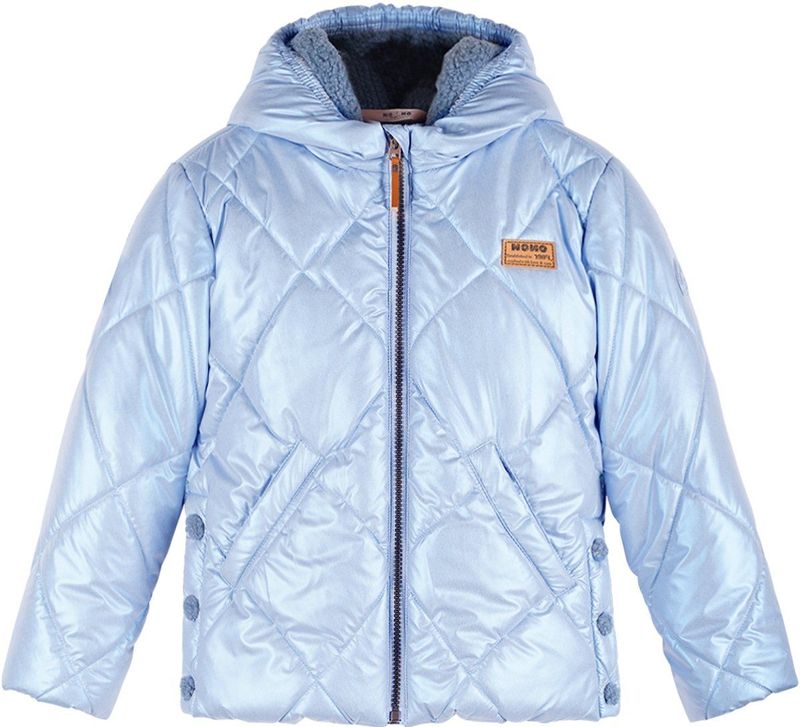 NONO - Button Hooded Short Winter Jacket - Blauw - Jack