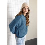 NoBell - Teddy Reversible Bomberjack - Blauw - Jacks