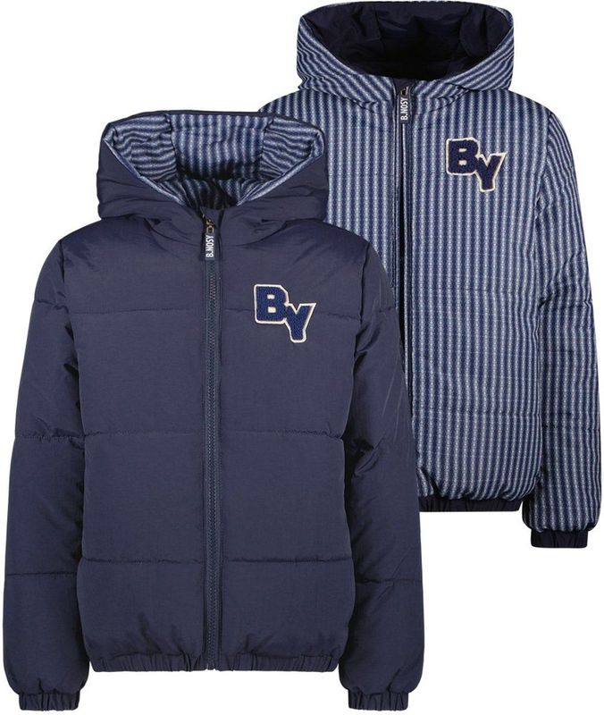 B.Nosy - Jouri - Jongens Jas - Blauw - Reversibel - Gerecycled Polyester