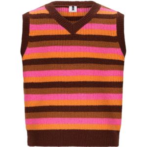 B.Nosy - Gladys - Gebreide Spencer - Oranje - Mouwloos