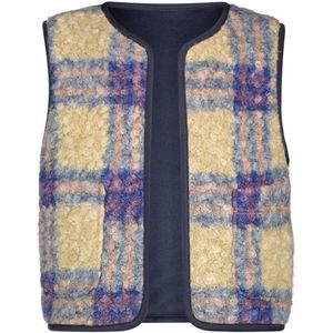 B.Nosy - Gina - Gilet - Blauw - Mouwloos - Ruitprint