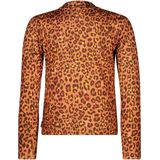 B.Nosy - Toscha Top - Bruin - Meisjes T-shirt - Panterprint - Gemaakt van Gerecycled Polyester