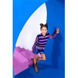 B.Nosy - Blousetop - Paars - Teddy - Lange Mouwen