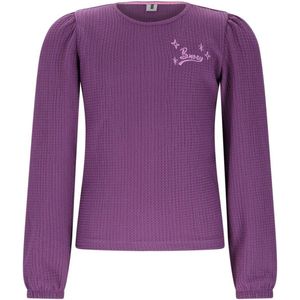 B.Nosy - Blousetop - Paars - Teddy - Lange Mouwen