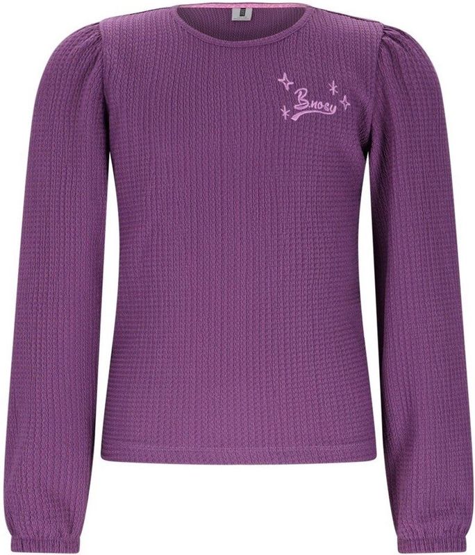 B.Nosy - Blousetop - Paars - Teddy - Lange Mouwen