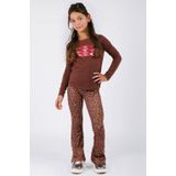 B.Nosy - Phoebe Flared Broek - Bruin - Meisjesbroek