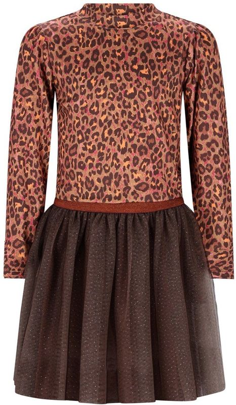 B.Nosy - Dina - Jurk - Bruin - Gemaakt van Gerecycled Polyester