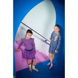 B.Nosy - Dora - Jurk - Paars - Drie Lagen Mesh met Glitter
