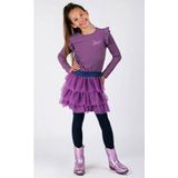 B.Nosy - Dora - Jurk - Paars - Drie Lagen Mesh met Glitter