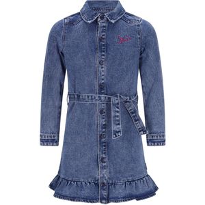 B.Nosy - Dilan Denim Jurk - Blauw - Meisjes