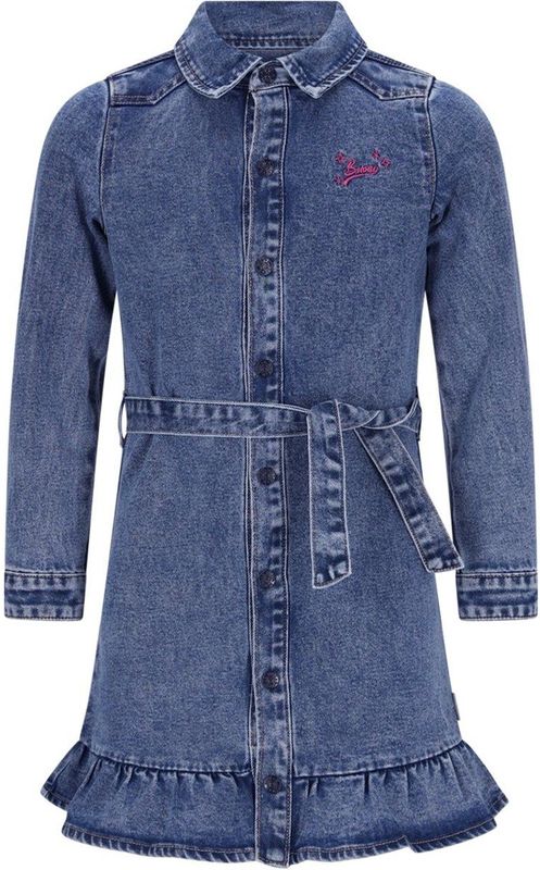B.Nosy - Dilan Denim Jurk - Blauw - Meisjes